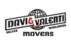 Davi & Valenti Deluxe Worldwide Movers logo with globe and bold text