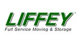 Liffey full service moving & storage logo in green text
