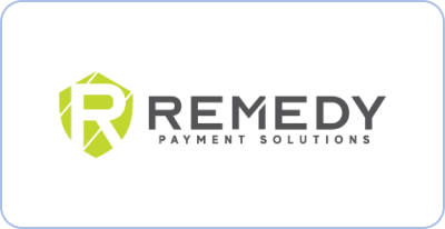 Remedy Payments logo — Movegistics partner providing integrated and affordable payment processing solutions, including next-day deposits and chargeback concierge services.