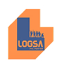Logo of LOGSA MIL, a military-focused moving and logistics company, featuring a bold orange and blue emblem.