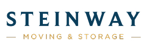 Steinway Moving & Storage logo in blue and gold text.