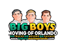 Big Boys Moving of Orlando logo featuring illustrated characters and bold green-yellow text, representing a local moving company with personality and customer focus.