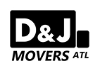 D&J Movers ATL logo in black and white, representing a professional moving company based in Atlanta.