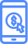 Icon of mobile phone with magnifying glass representing mobile-friendly estimates