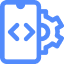 Blue icon representing mobile-friendly crew tools and app automation in Movegistics 5.0